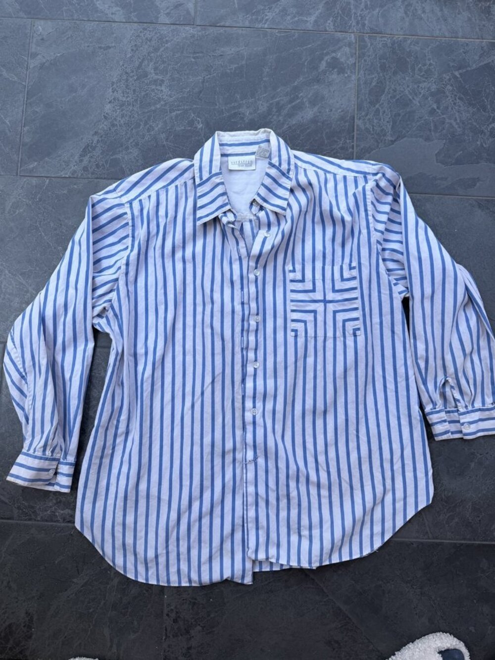 summer beach cover up polo vintage nordstrom striped long sleeve womens XL